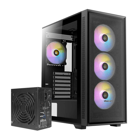 Antec AX81 Elite ATX ARGB Mid-Tower Gaming PC Case with ATOM B550 550W Power Supply ANTEC05