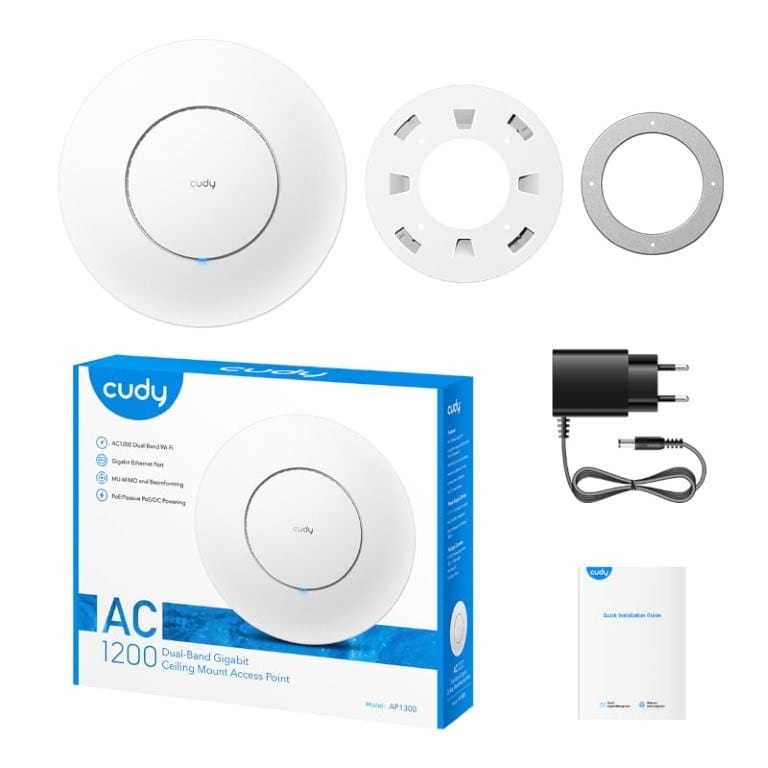 Cudy AP1300 Dual-Band AC1200 Wi-Fi 5 Ceiling Access Point