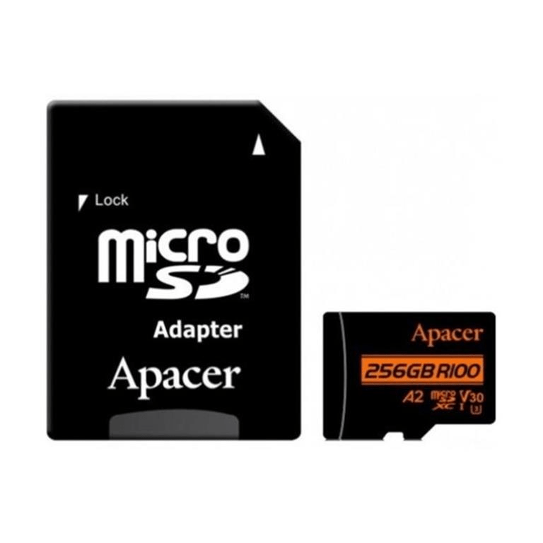 Apacer 256GB Class 10 UHS-I Micro SD Card with Adapter AP256GMCSX10U8-R