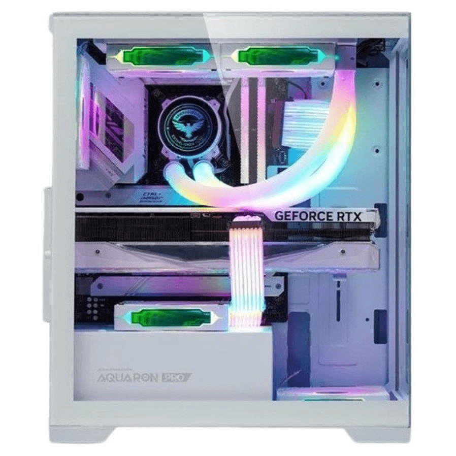 Armaggeddon Aquaron Pro ATX Gaming PC Case White AQUARONPROWHT