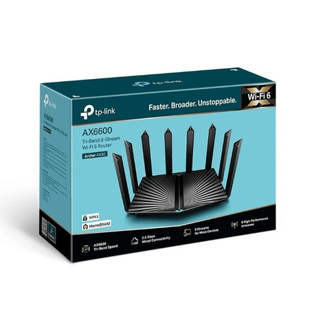 TP-Link Archer AX90 AX66000 Tri-Band Wi-Fi 6 Router