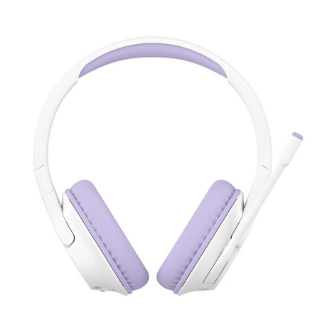 Belkin SoundForm Inspire Over-Ear Wireless Bluetooth Headset with Microphone for Kids Lavender AUD006BTLV