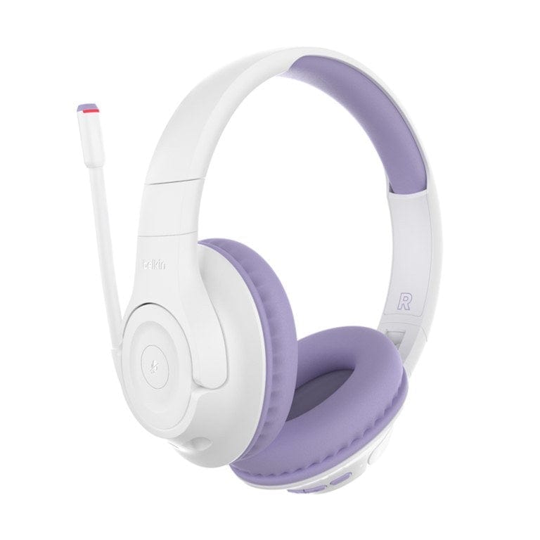 Belkin SoundForm Inspire Over-Ear Wireless Bluetooth Headset with Microphone for Kids Lavender AUD006BTLV