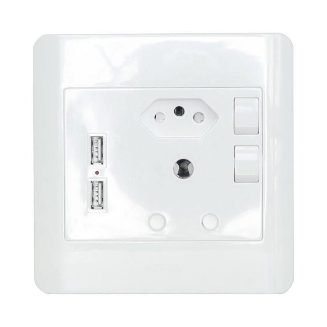 LinkQnet Single Wall Socket with USB Charging Ports AUS D02-01 USB