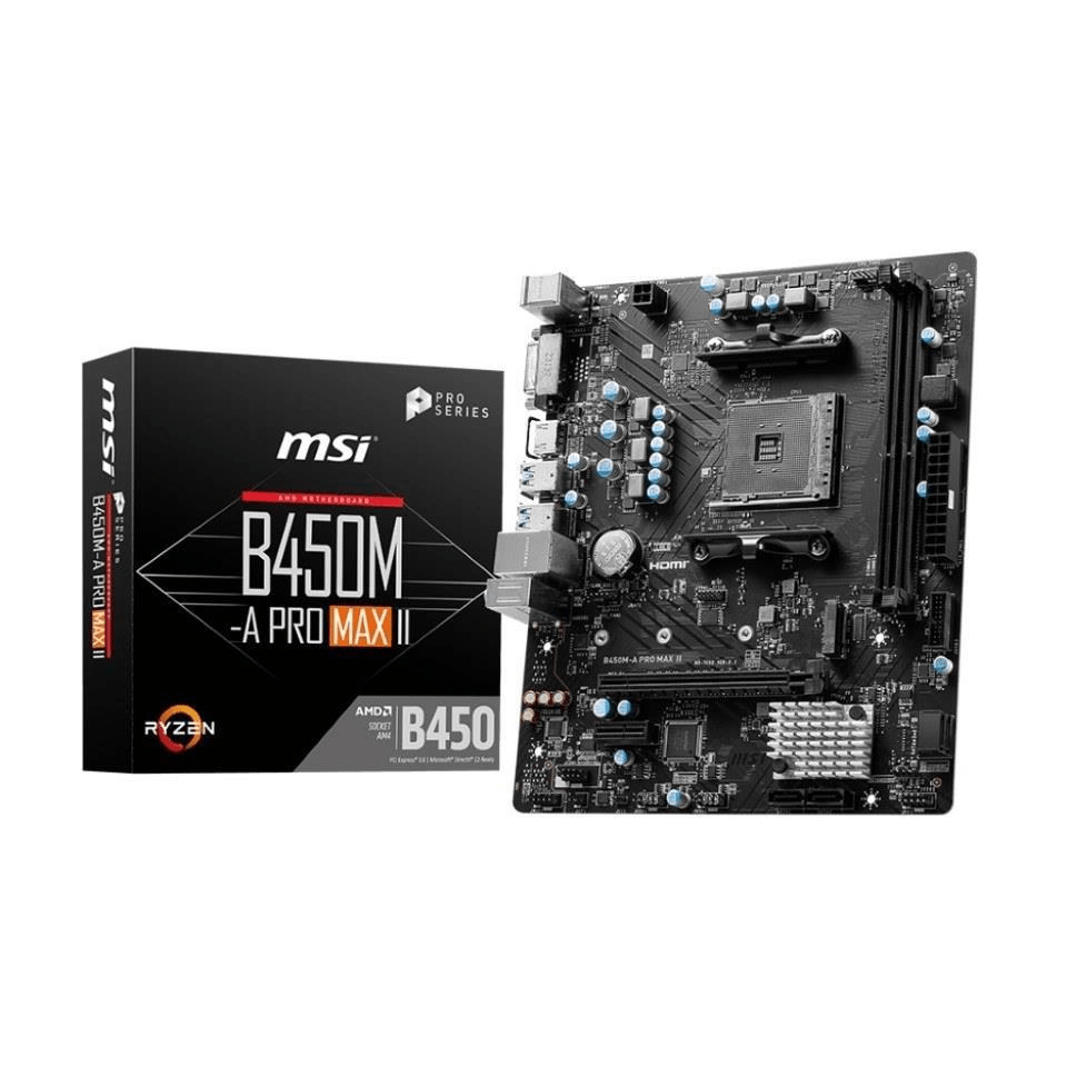 MSI B450M-A PRO MAX II AMD Socket AM4 Micro-ATX Motherboard