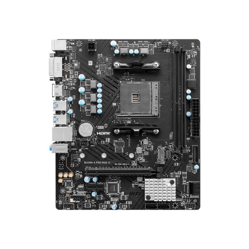 MSI B450M-A PRO MAX II AMD Socket AM4 Micro-ATX Motherboard