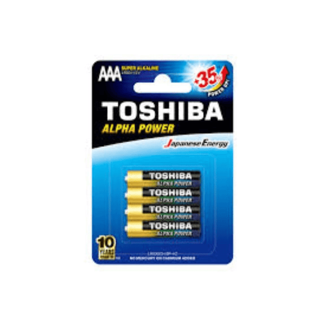 Toshiba Alpha Power Alkaline AAA Batteries 4-pack BA-TO-APAAA4