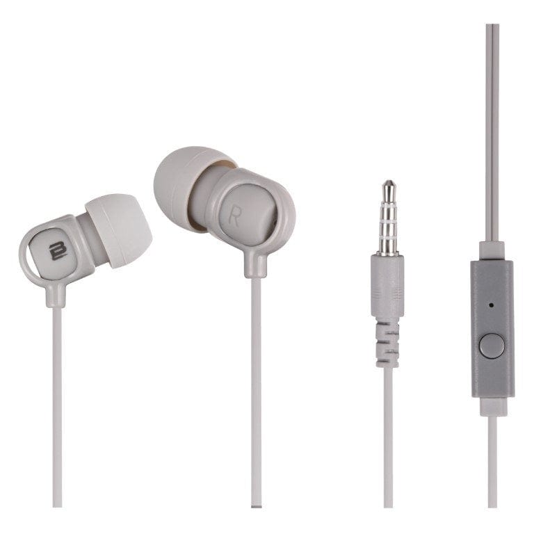 Bounce Jive Series In-Ear Earphones with Microphone Grey BO-1002-GR