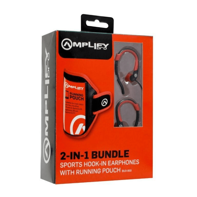 Amplify 2-in-1 Bundle Jogger Series Earphones with Pouch BU3-003