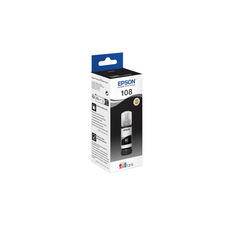 Epson 108 Ink Bottle Black EcoTank Original 70ml Single-pack C13T09C14A