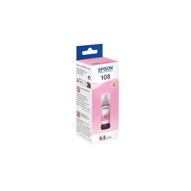 Epson 108 Ink Bottle Light Magenta EcoTank Original 70ml Single-pack C13T09C64A