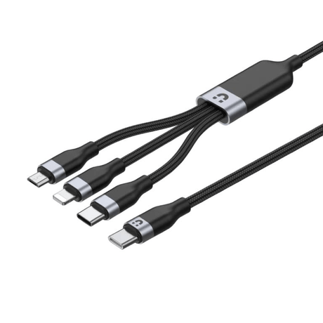 Unitek 3-in-1 Type-C to Lightning Micro USB Charging Cable Black 1.5m C14101BK