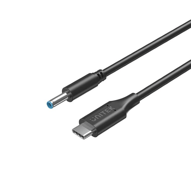 Unitek 65W Type-C to DC Charging Cable 1.8m for HP Notebooks C14117BK-1.8M