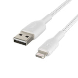 Belkin BoostCharge Lightning to USB Type-A 2m Braided Cable White CAA002BT2MWH