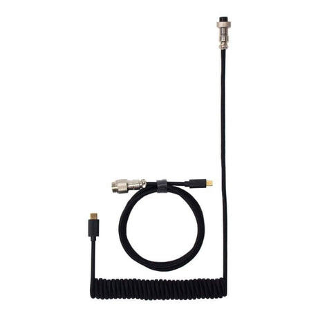 Keychron Cab-B Type-C Male to Male Coiled Aviator Cable 1.3m Black