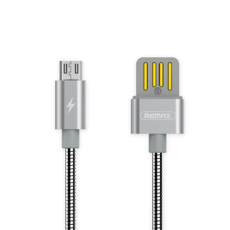 Remax RC-080M 1m Am To Micro B-M USB Cable Silver CAB-MICRO-GOOSE-1M-S