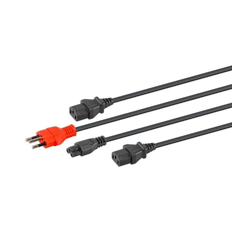 LinkQnet Multi-Headed to Slimline 3-Pin Power Cable 4m CAB-PWR-DNSA-2IEC1CL