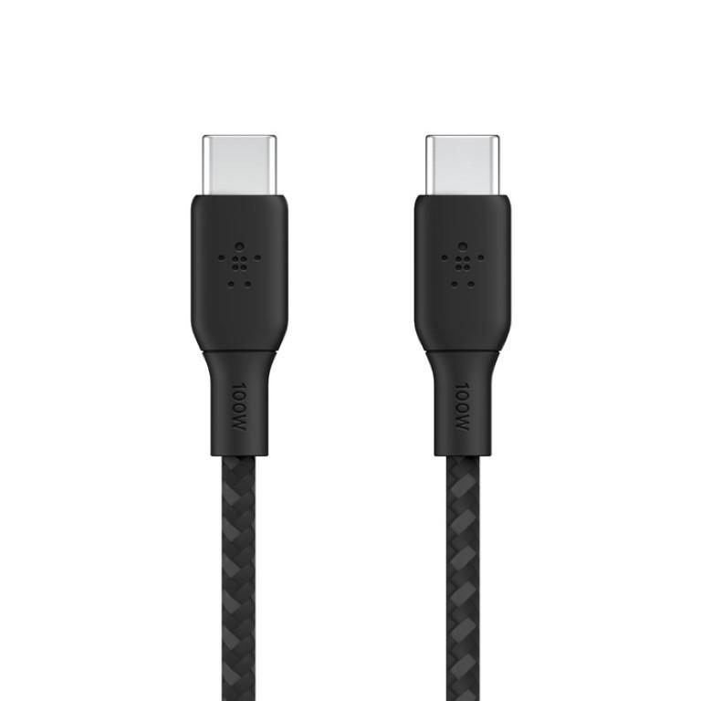 Belkin BoostCharge 100W PD USB Type-C to USB Type-C 2m Braided Cable Black CAB014BT2MBK