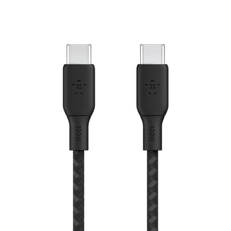 Belkin BoostCharge 100W PD USB Type-C to USB Type-C 2m Braided Cable Black CAB014BT2MBK