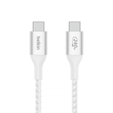 Belkin BoostCharge 240W PD USB Type-C to USB Type-C 1m Braided Cable White CAB015BT1MWH