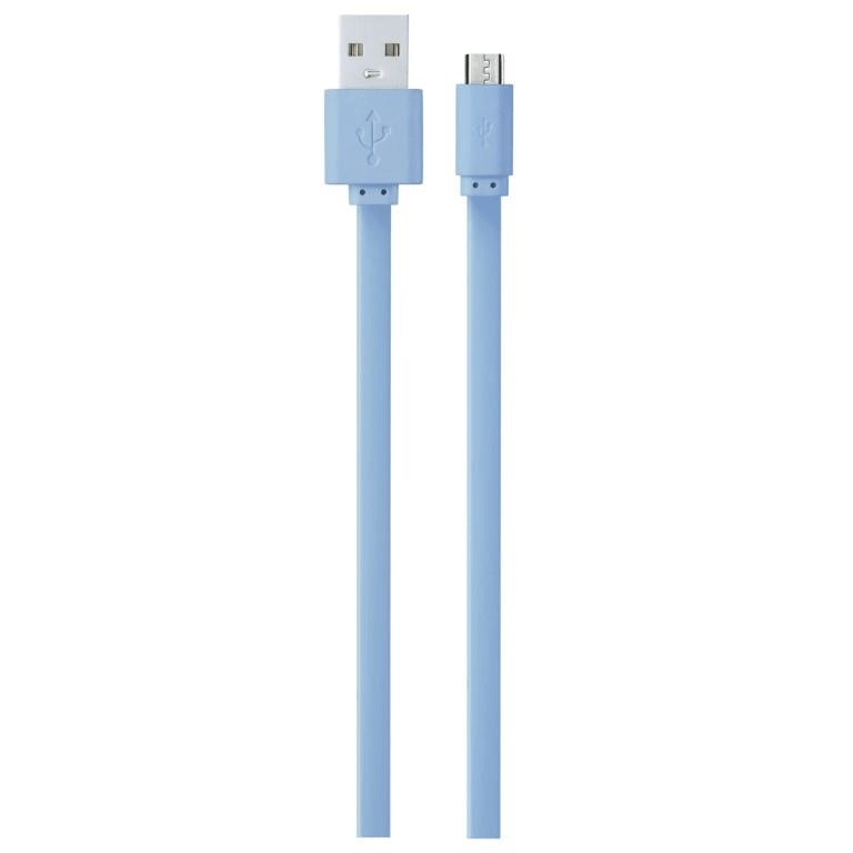 Volkano Slim Series USB-A to Micro USB Cable Sky-Blue CAB343-BBL