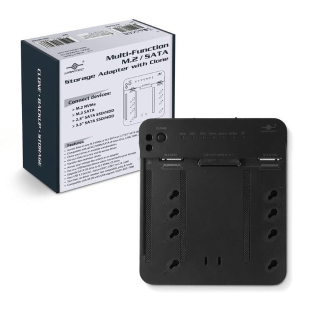 Vantec Multifunction M.2 Storage Adapter With Clone Function CB-M2SAT-U3