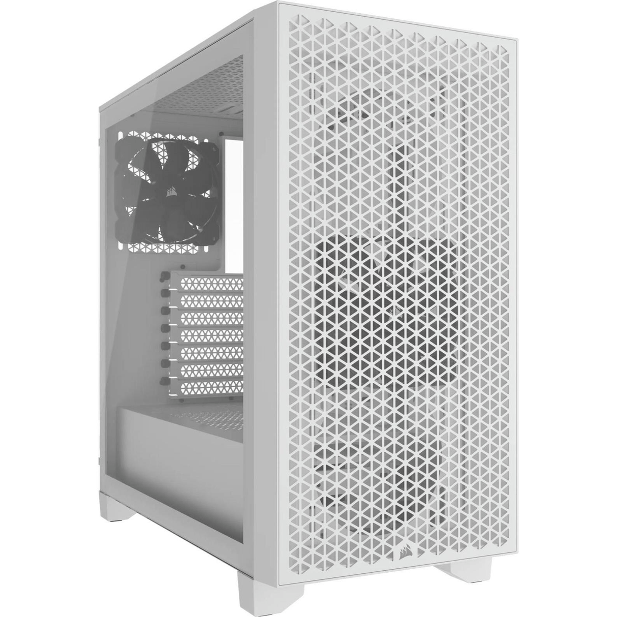 Corsair 3000D AirFlow Clear ATX Mid Tower PC Case - White CC-9011252-WW