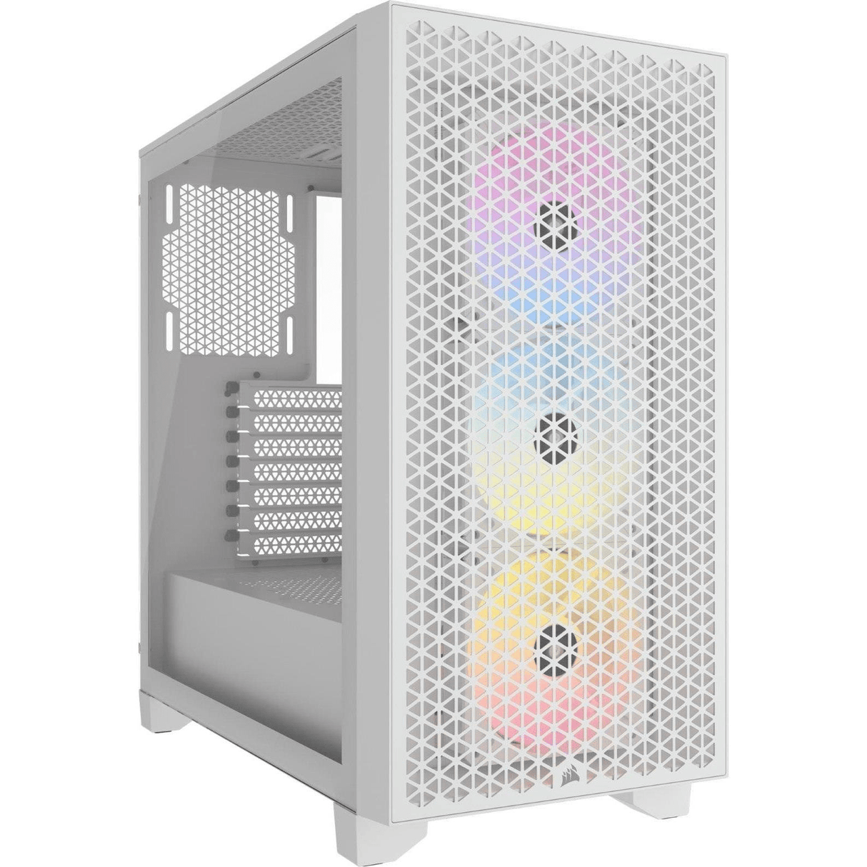 Corsair 3000D RGB AirFlow Clear ATX Mid-Tower PC Case - White CC-9011256-WW