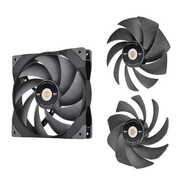 Thermaltake SWAFAN GT12 PC Case Fan 120mm Black 3-pack CL-F155-PL12BL-A