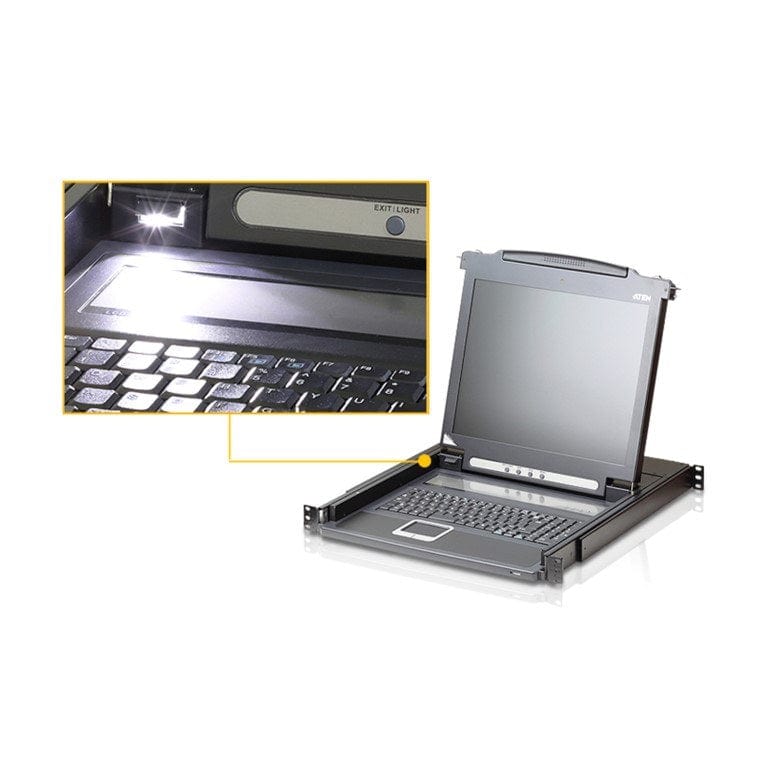 Aten 17-inch Single Rail LCD Console CL1000M