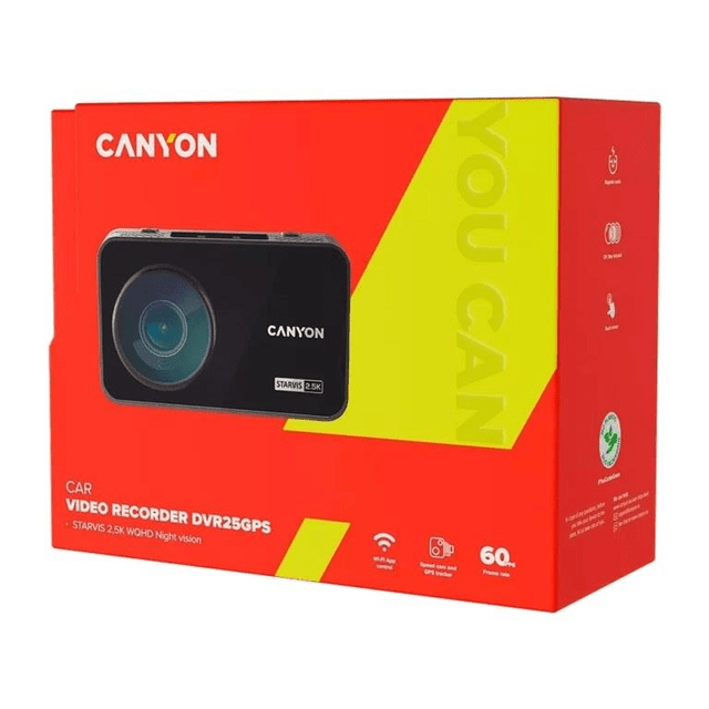 Canyon 5MP 3-inch IPS Dash Camera with Touchscreen CND-DVR25GPS