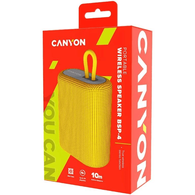 Canyon BSP-4 Bluetooth Speaker Yellow CNE-CBTSP4Y