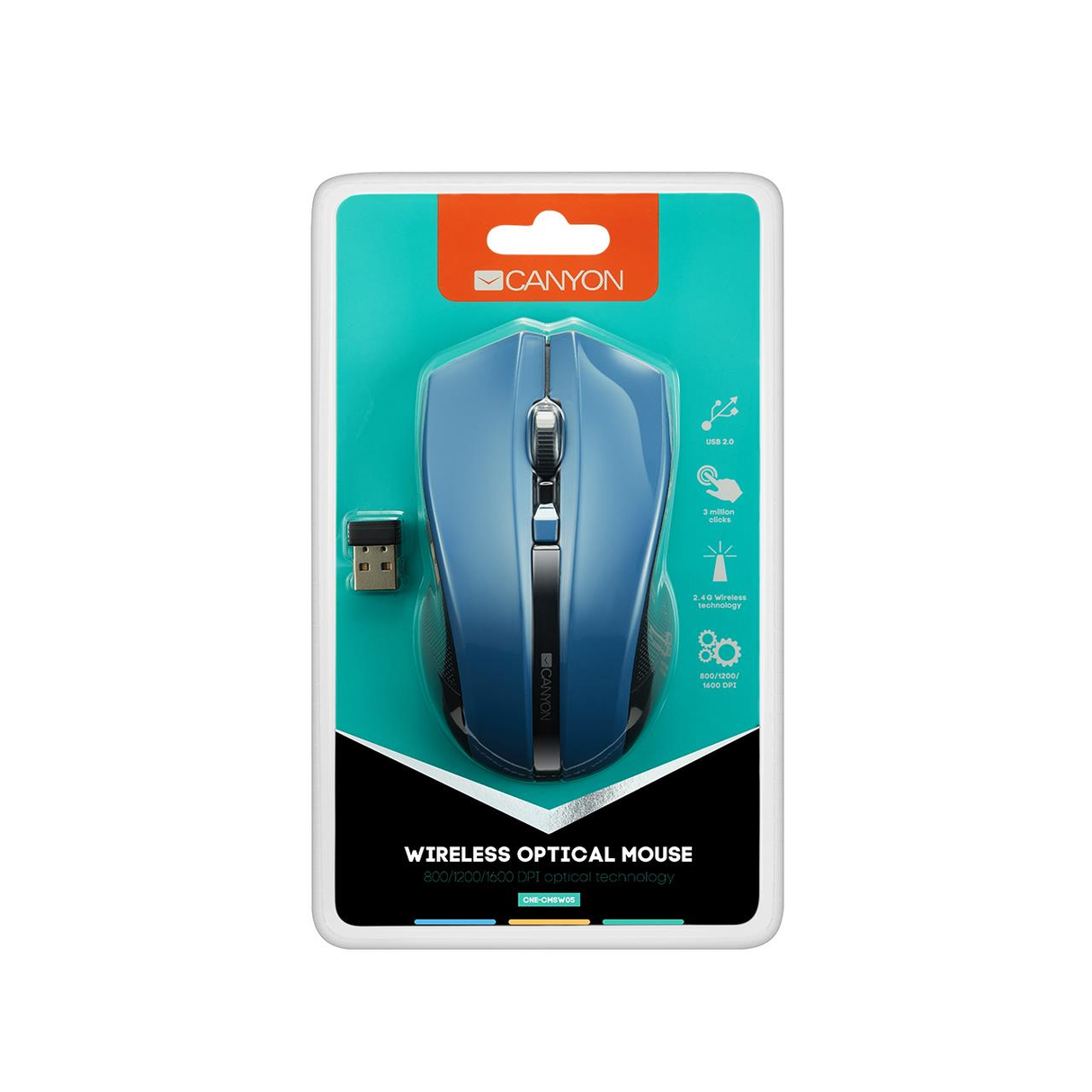 Canyon MW-5 Wireless Optical Mouse Blue CNE-CMSW05BL