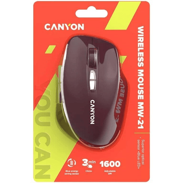 Canyon MW-21 Wireless Mouse Burgundy Red CNS-CMSW21BR