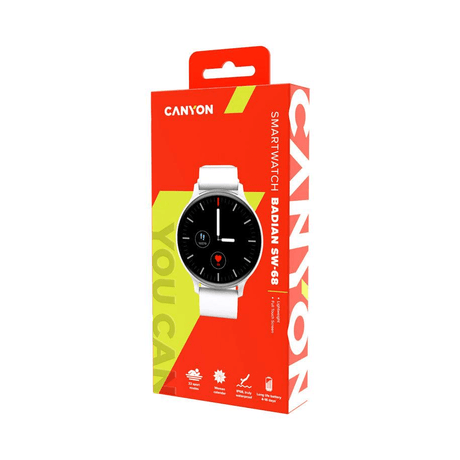 Canyon SW-68 Badian Smart Watch Silver CNS-SW68SS