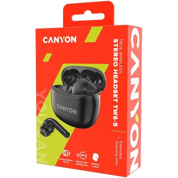 Canyon TWS-5 Wireless Bluetooth In-ear Headset Black CNS-TWS5B