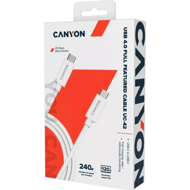 Canyon UC-42 Type-C to Type-C Cable 2m White CNS-USBC42W