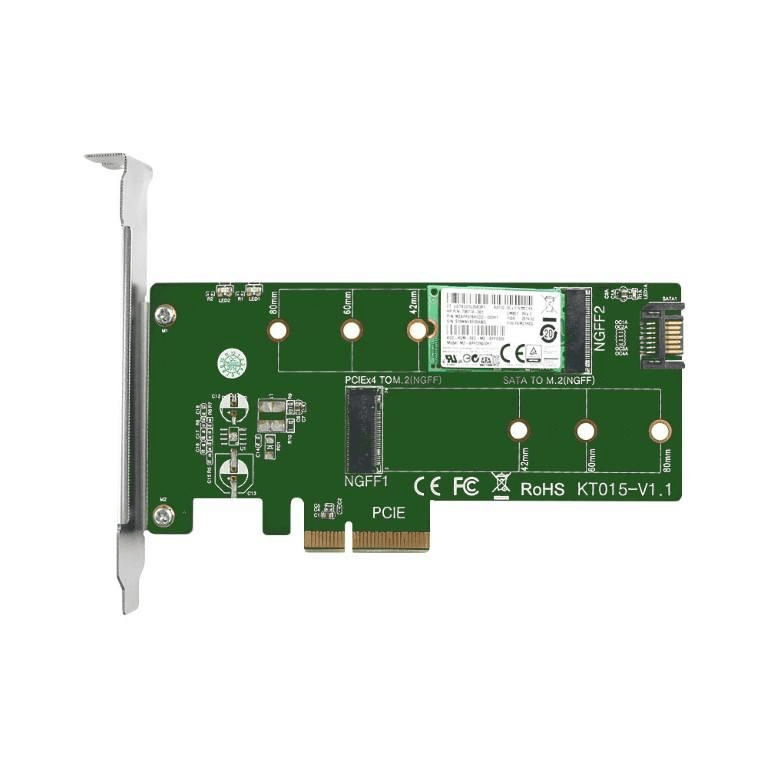 Maiwo KT015 Dual M.2 PCIe Adapter CNV-PCI-X-KT015