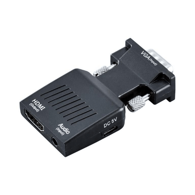 LinkQnet VGA Male to HDMI Female with Audio and 5V Power Input CNV-VGA-HDMI-LQ-2