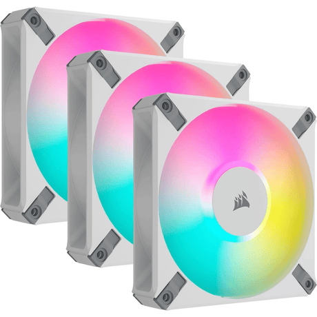 Corsair iCUE AF120 RGB ELITE 120mm PWM Triple Fan Kit White CO-9050158-WW