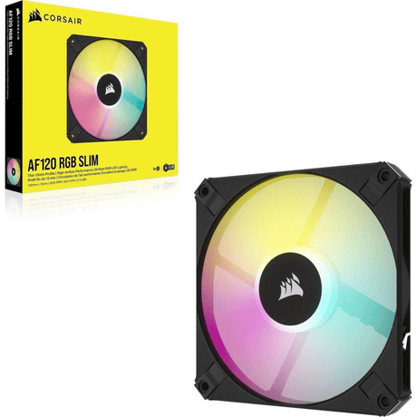 Corsair iCUE AF120 RGB Slim 120mm PC Case Fan Black CO-9050162-WW