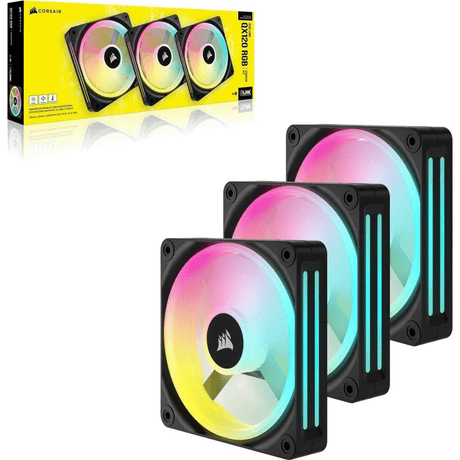 Corsair iCUE Link QX120 ARGB 120mm PC Case Fan 3-pack Black CO-9051002-WW