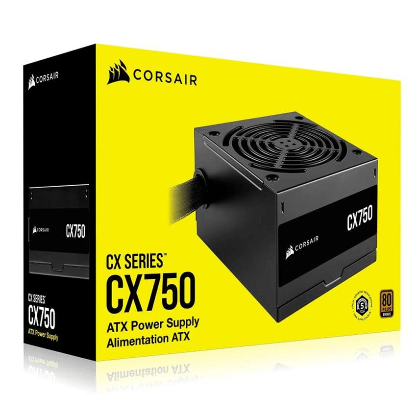 Corsair CX750 Series 750W 80 PLUS Bronze ATX Power Supply CP-9020279-W