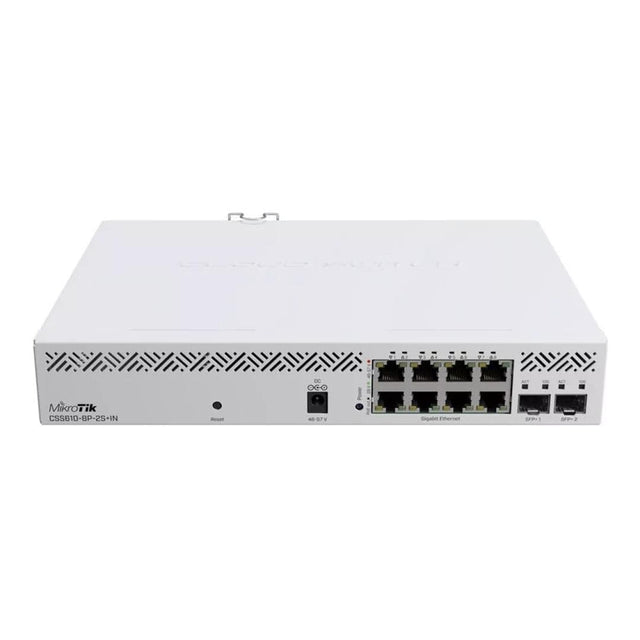 Mikrotik SwOS 8-port PoE with 2x SFP+ Cloud Smart Switch White CSS610-8P-2S+IN