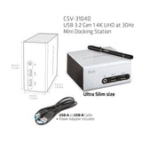 Club 3D USB 3.2 Gen 1 4K UHD at 30Hz Mini Docking Station Ultra Slim Design CSV-3104D