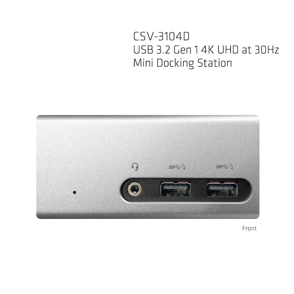 Club 3D USB 3.2 Gen 1 4K UHD at 30Hz Mini Docking Station Ultra Slim Design CSV-3104D