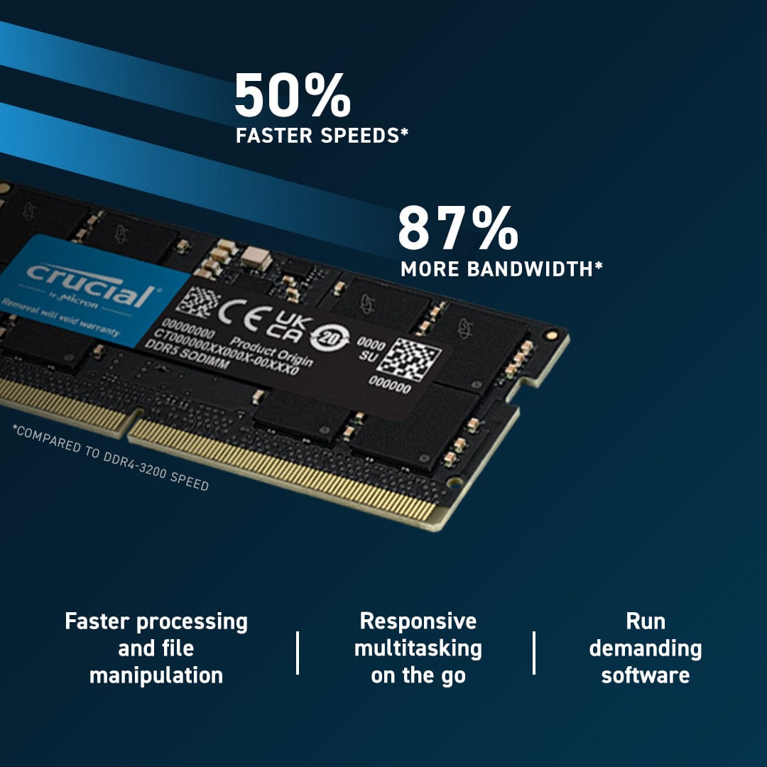 Crucial CT16G56C46S5 Memory Module 16GB 1 x 16GB DDR5 5600MHz ECC