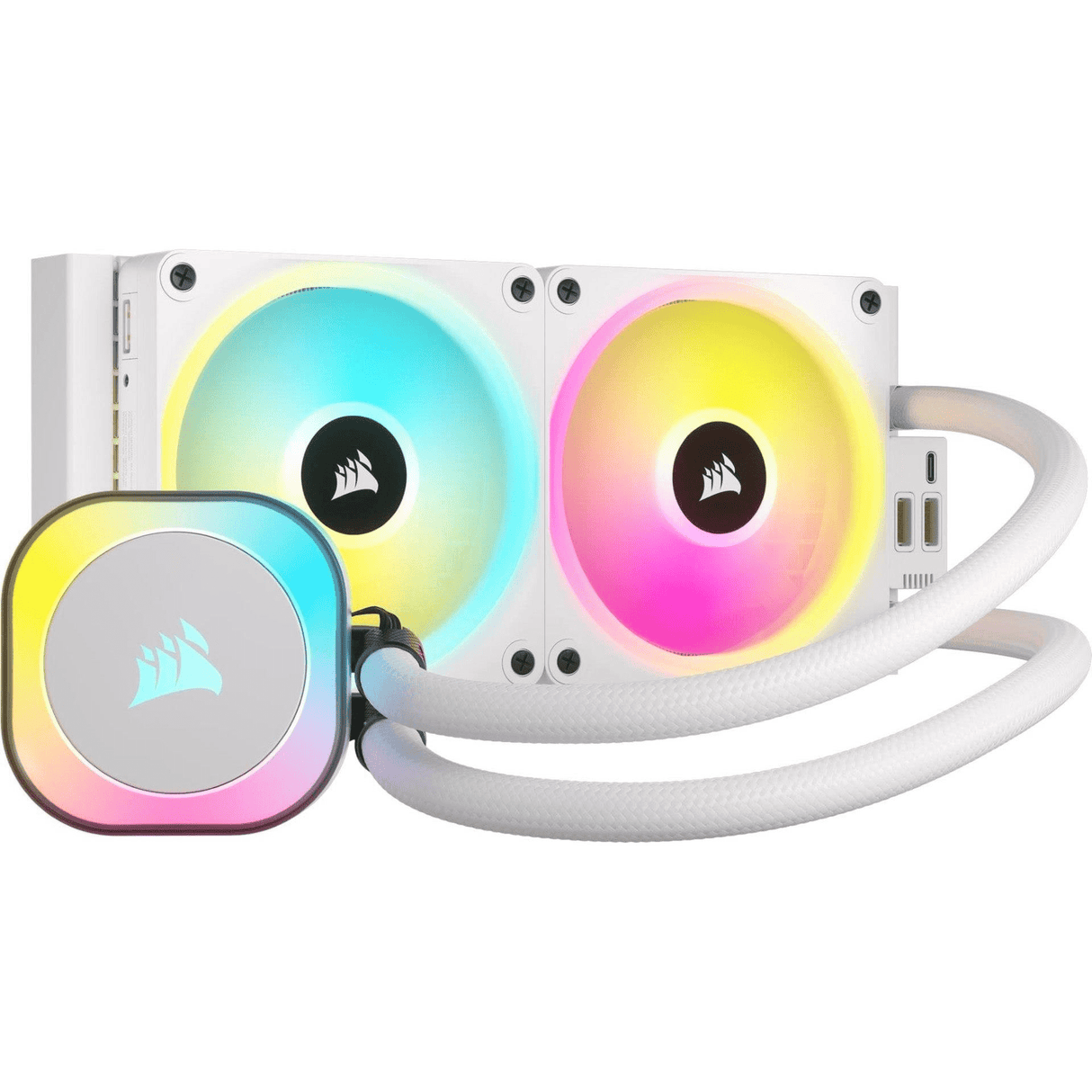 Corsair iCUE Link H100i RGB AIO 240mm Liquid CPU Cooler White CW-9061005-WW