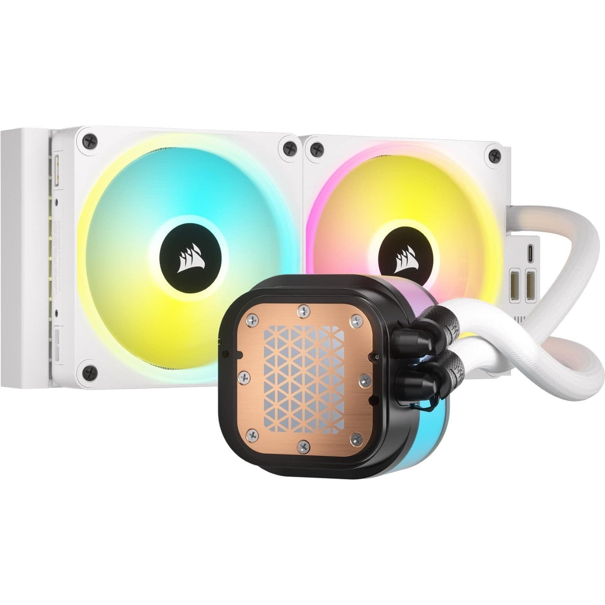 Corsair iCUE Link H100i RGB AIO 240mm Liquid CPU Cooler White CW-9061005-WW