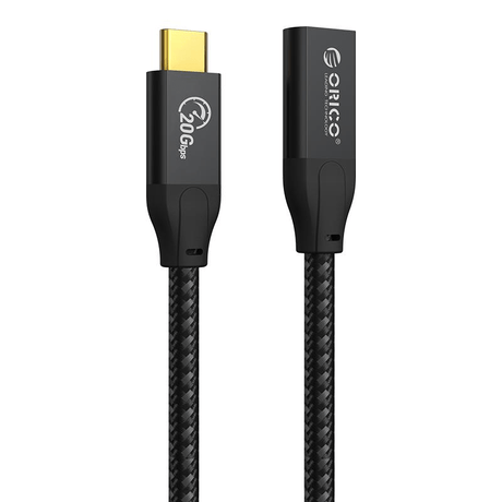 Orico 1m USB3.2 Gen2X2 Type-C Male to Female High-speed Extension Cable CY32-10-BK-BP